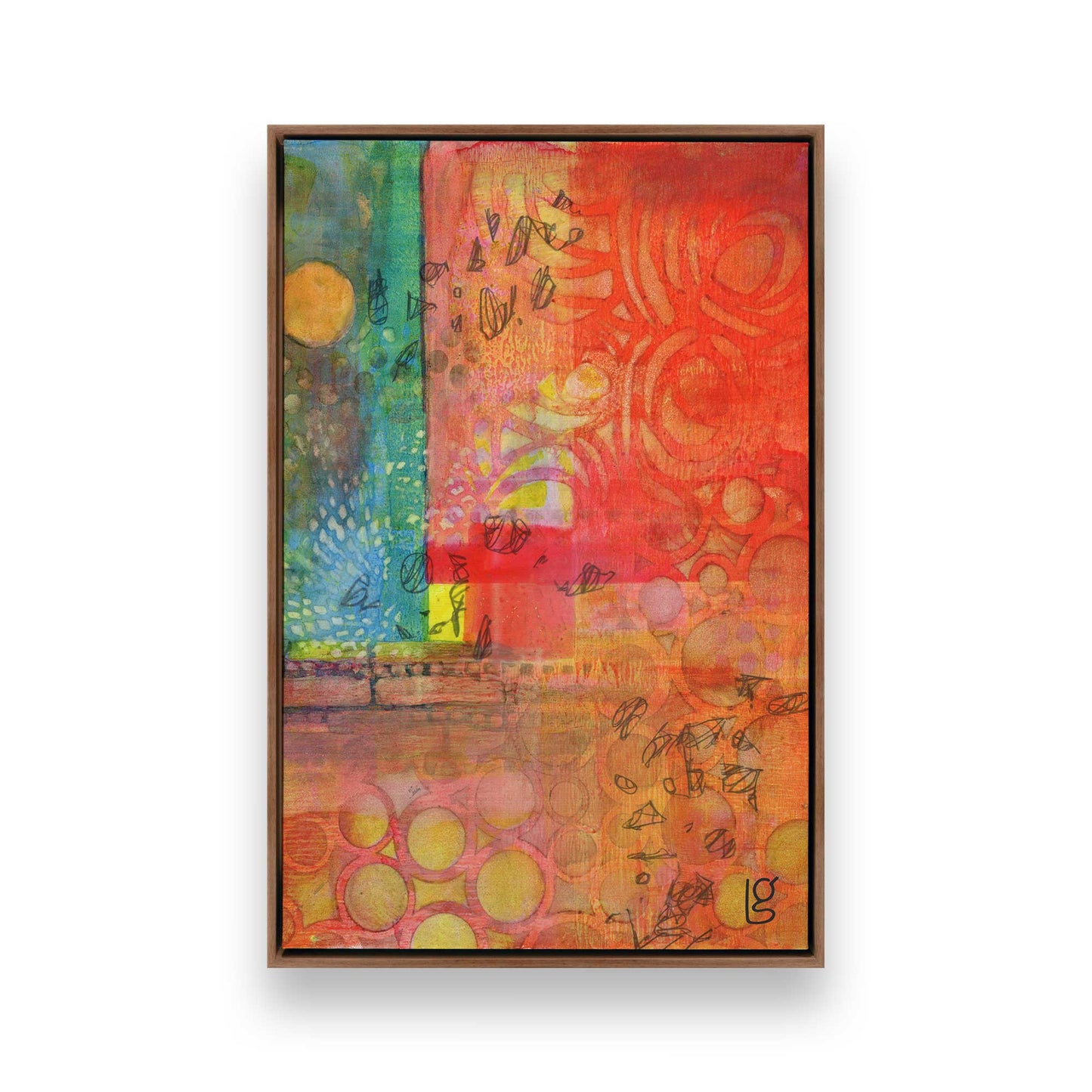[Color:Walnut], Picture of art in a Walnut frame