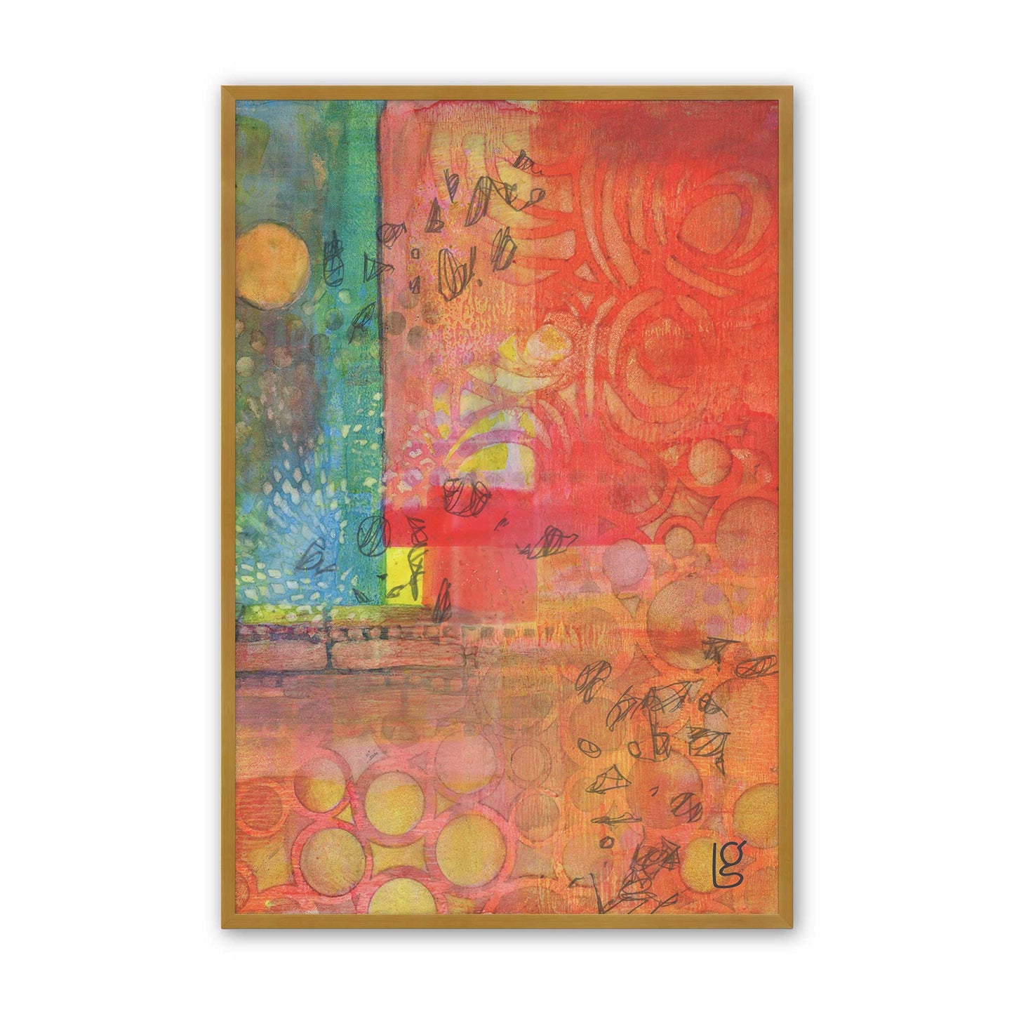 [Color:Polished Gold], Picture of art in a Polished Gold frame