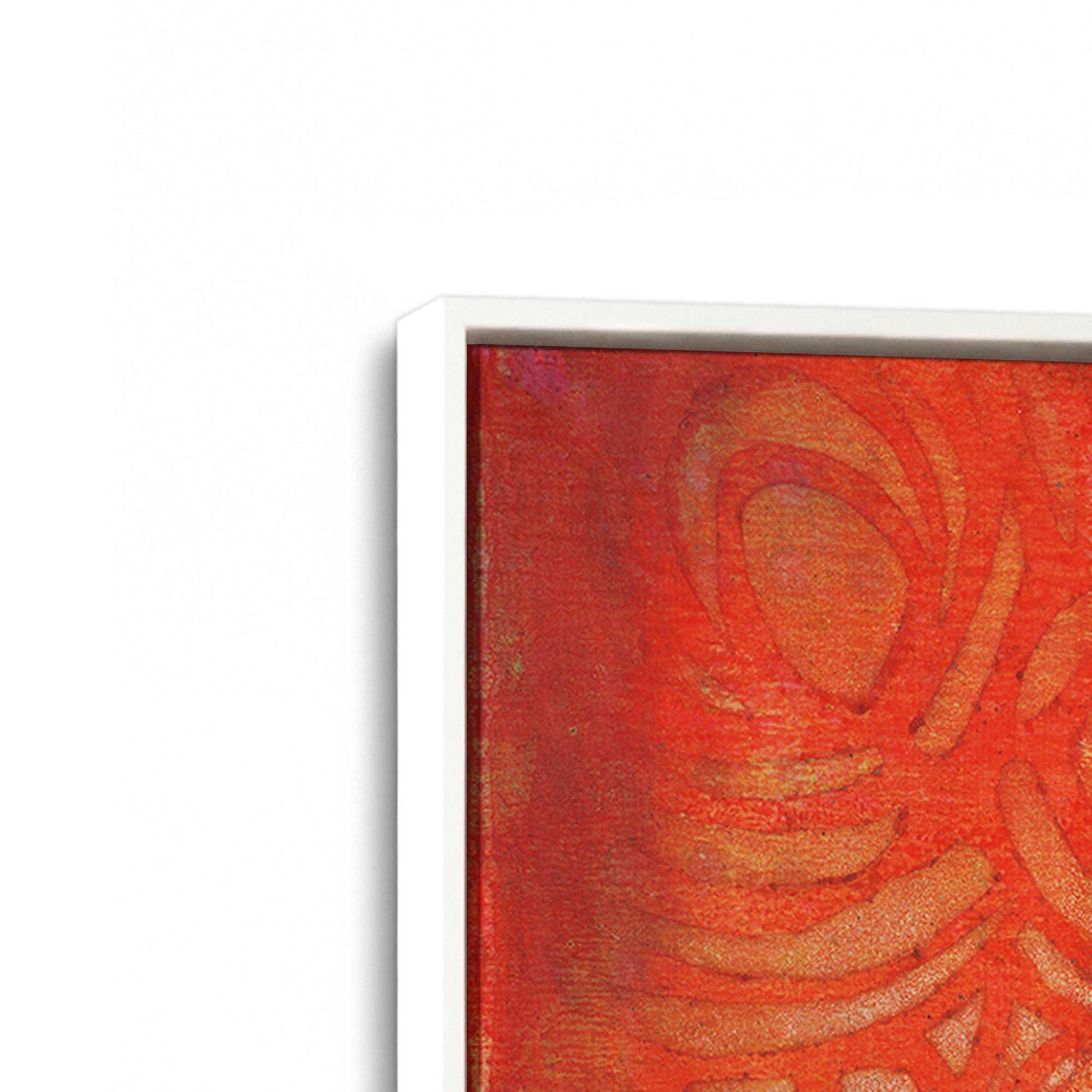 [Color:Opaque White], Picture of art in a White frame at an angle