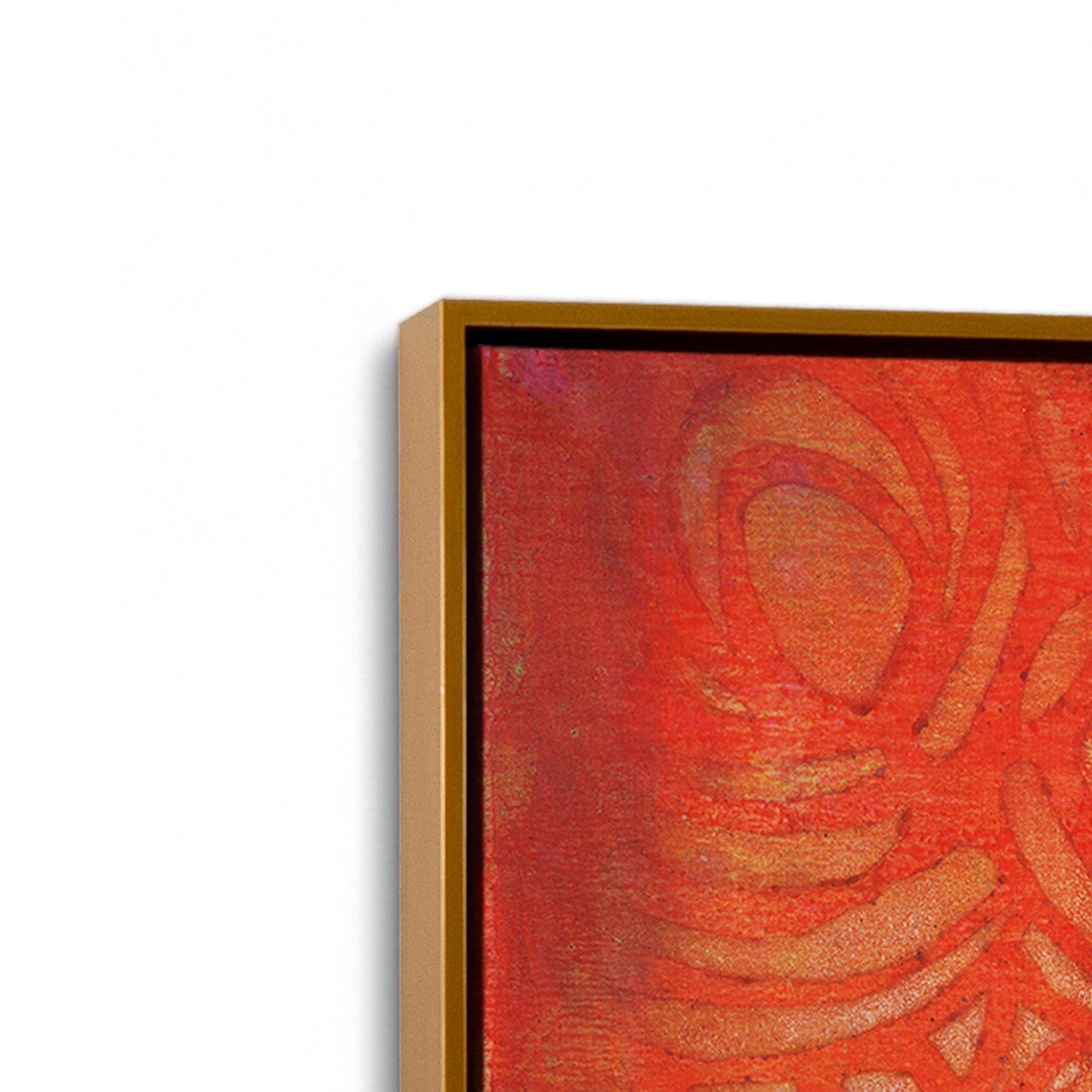 [Color:Polished Gold], Picture of art in a Polished Gold frame at an angle