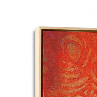 [Color:American Maple], Picture of art in a American Maple frame at an angle