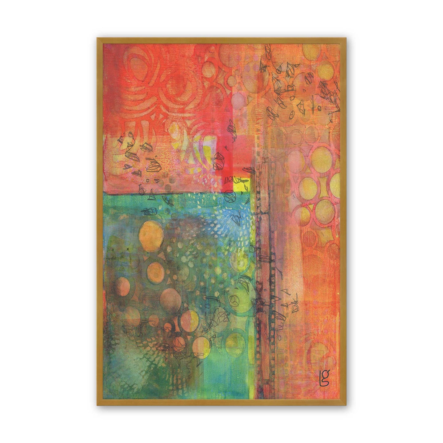 [Color:Polished Gold], Picture of art in a Polished Gold frame