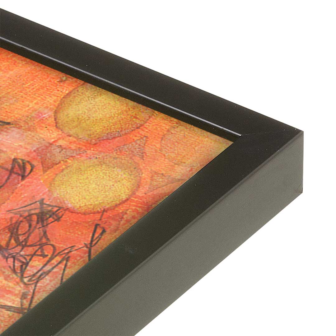[Color:Satin Black], Picture of art in a Satin Black frame at an angle