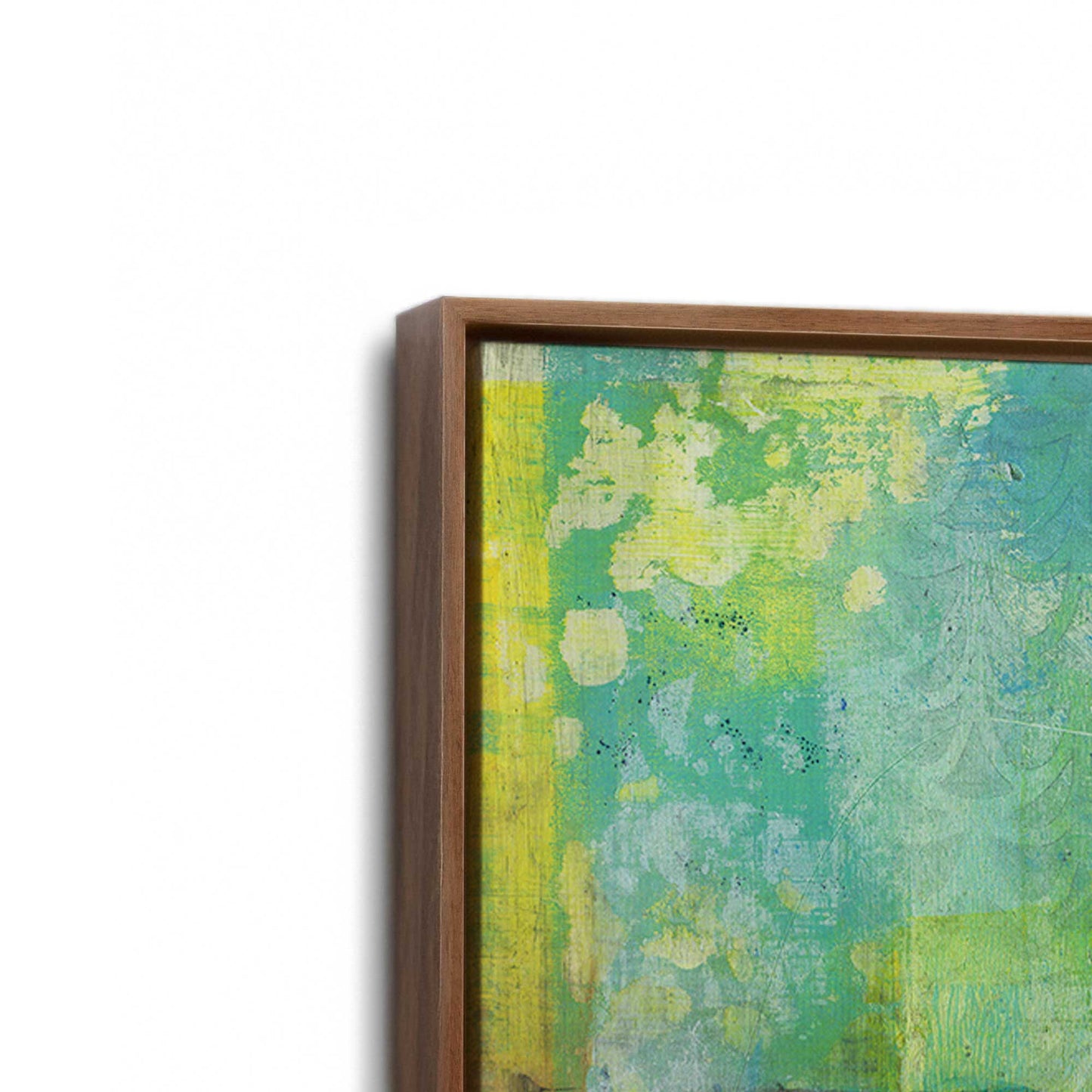 [Color:Walnut], Picture of art in a Walnut frame at an angle