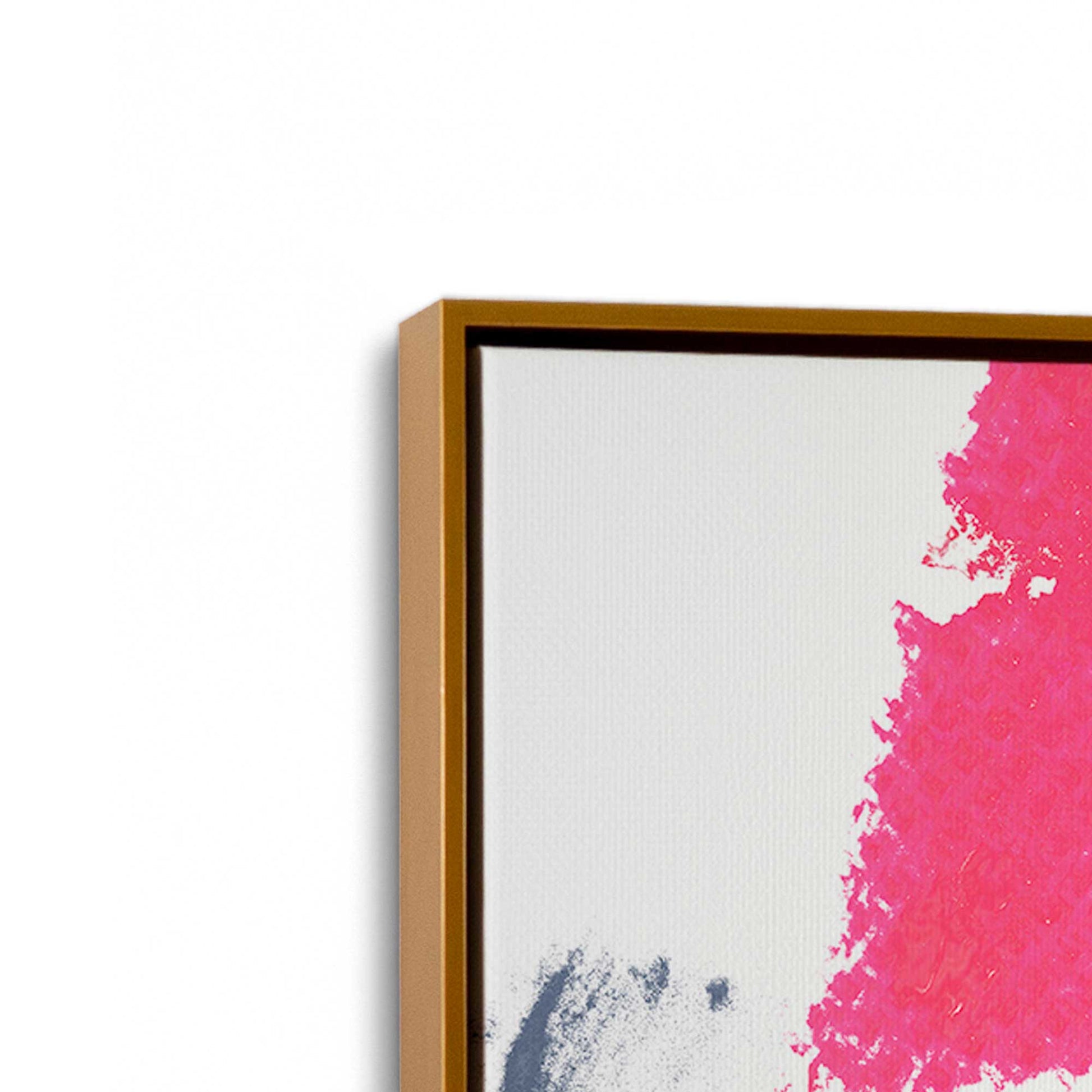 [Color:Polished Gold], Picture of art in a Polished Gold frame at an angle