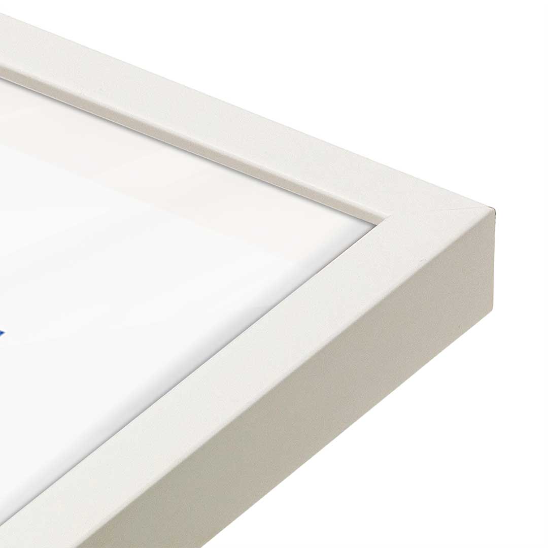 [Color:Opaque White], Picture of art in a Opaque White frame at an angle