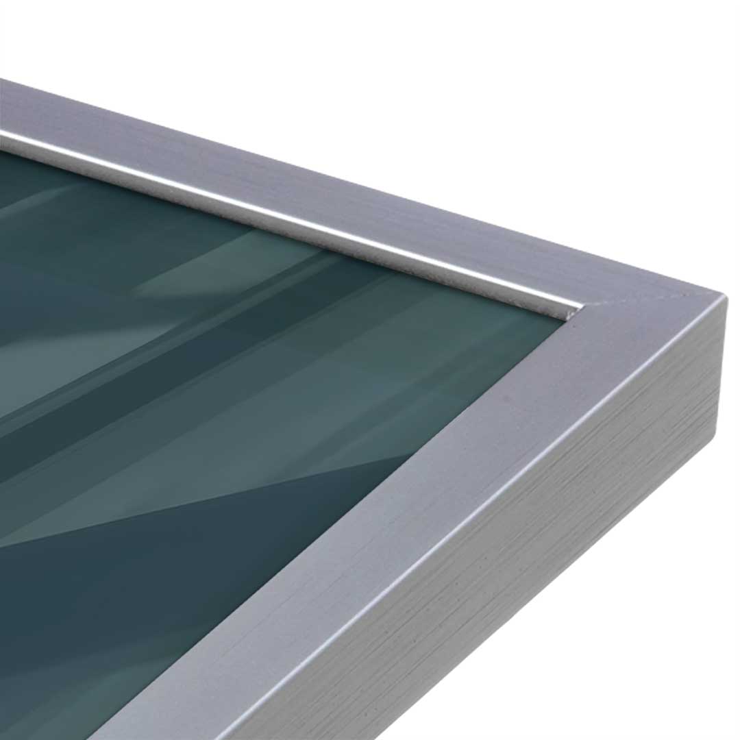 [Color:Polished Chrome], Picture of art in a Polished Chrome frame at an angle