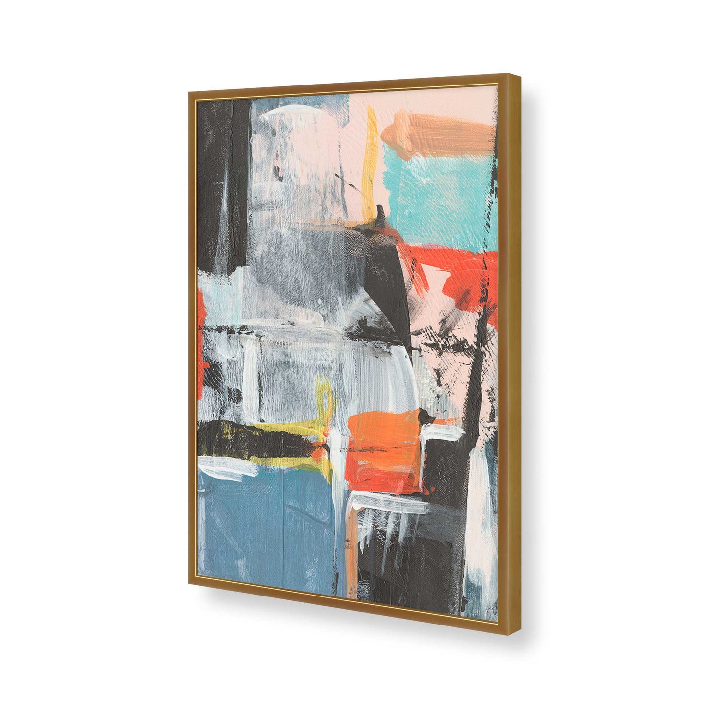 [Color:Polished Gold], Picture of art in a Polished Gold frame of the corner