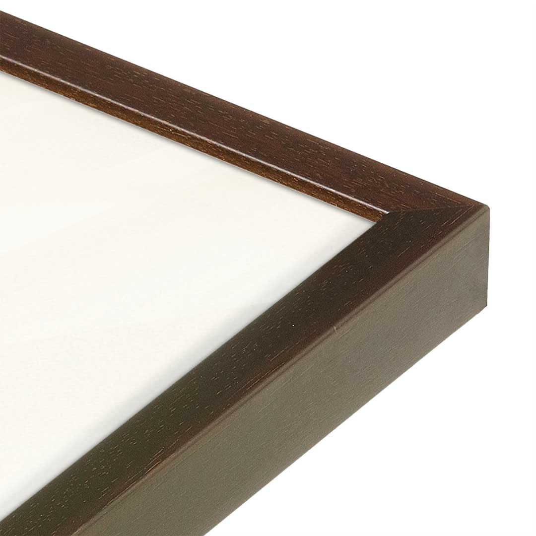 [Color:Espresso], Picture of art in a Espresso frame at an angle