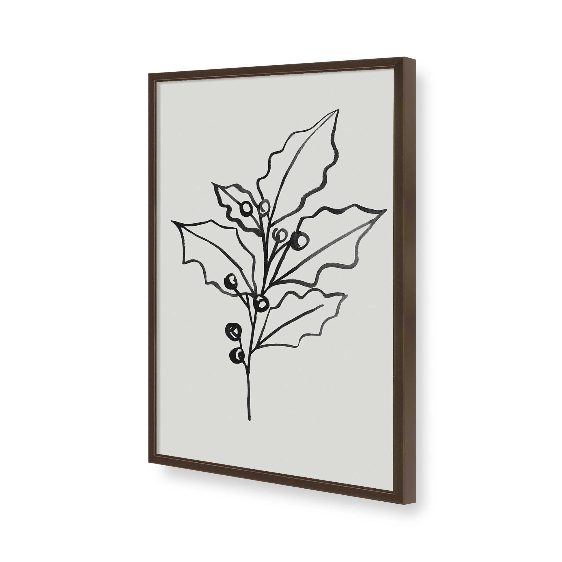 [Color:Brown], Picture of art in a Brown frame of the corner