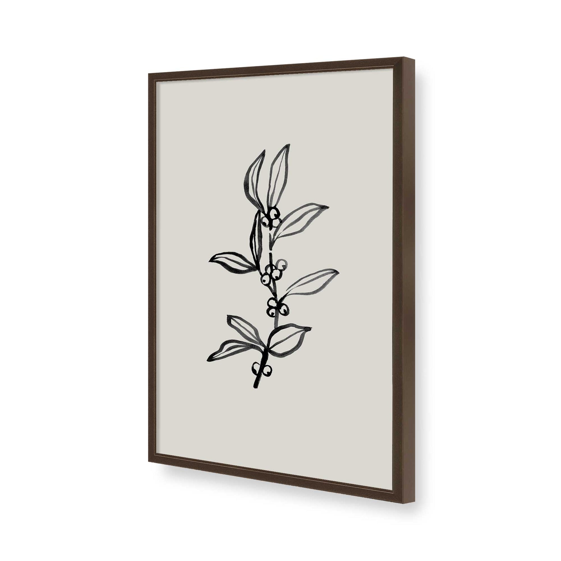 [Color:Brown], Picture of art in a Brown frame of the corner