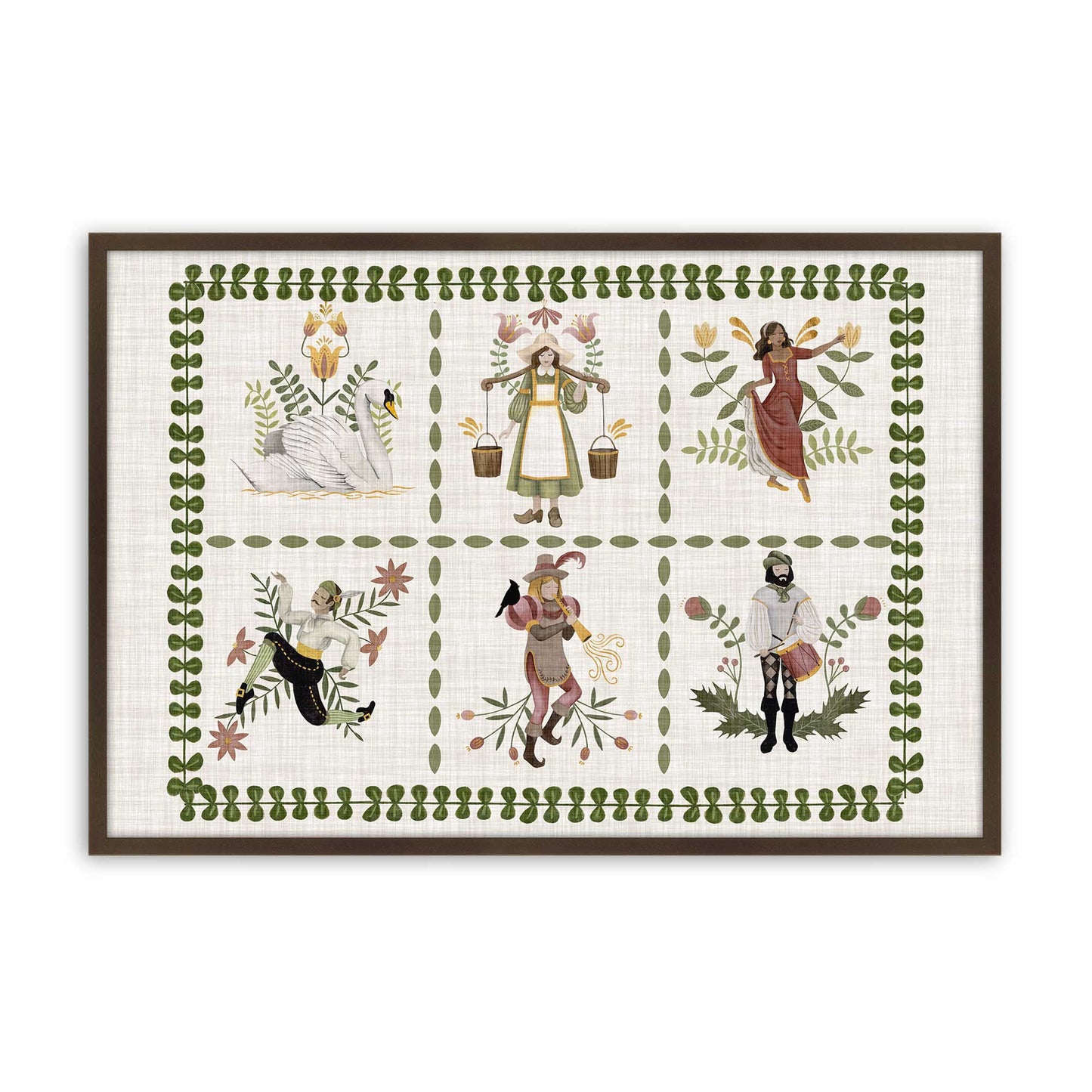 [Color:Brown], Picture of art in a Brown frame