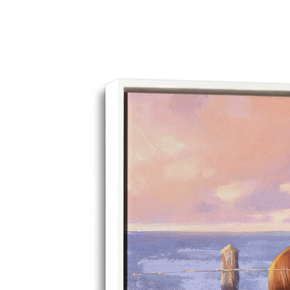 [Color:Opaque White], Picture of art in a White frame at an angle