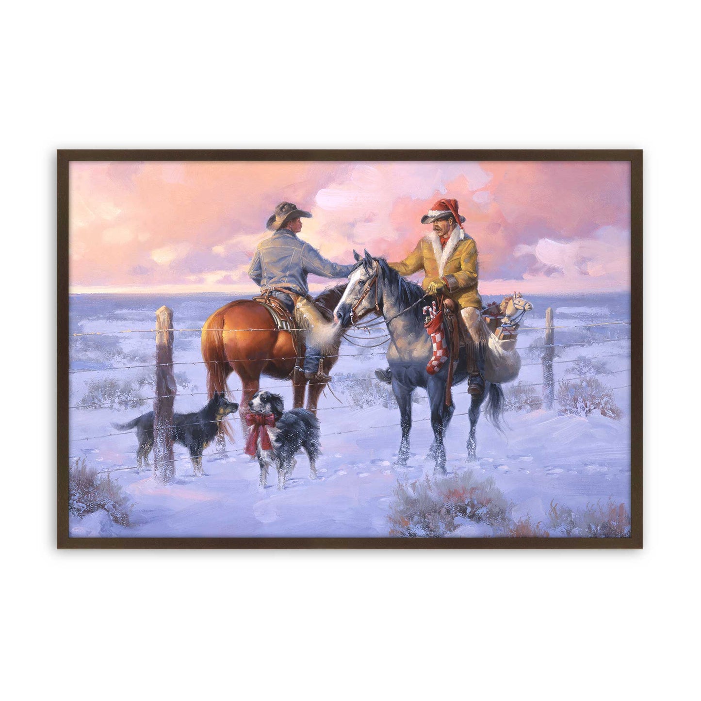 [Color:Brown], Picture of art in a Brown frame