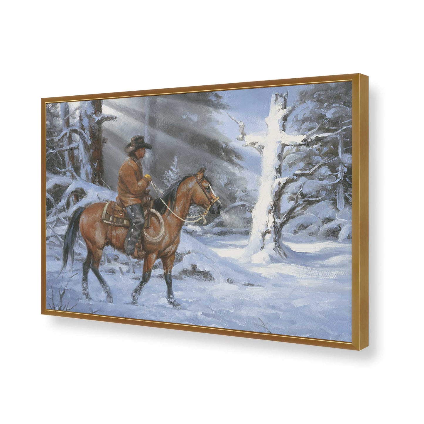 [Color:Polished Gold], Picture of art in a Polished Gold frame of the corner