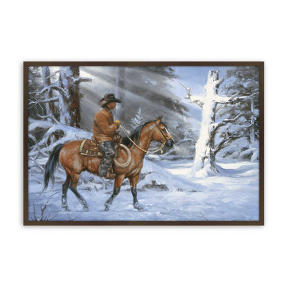 [Color:Brown], Picture of art in a Brown frame