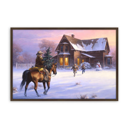 [Color:Brown], Picture of art in a Brown frame