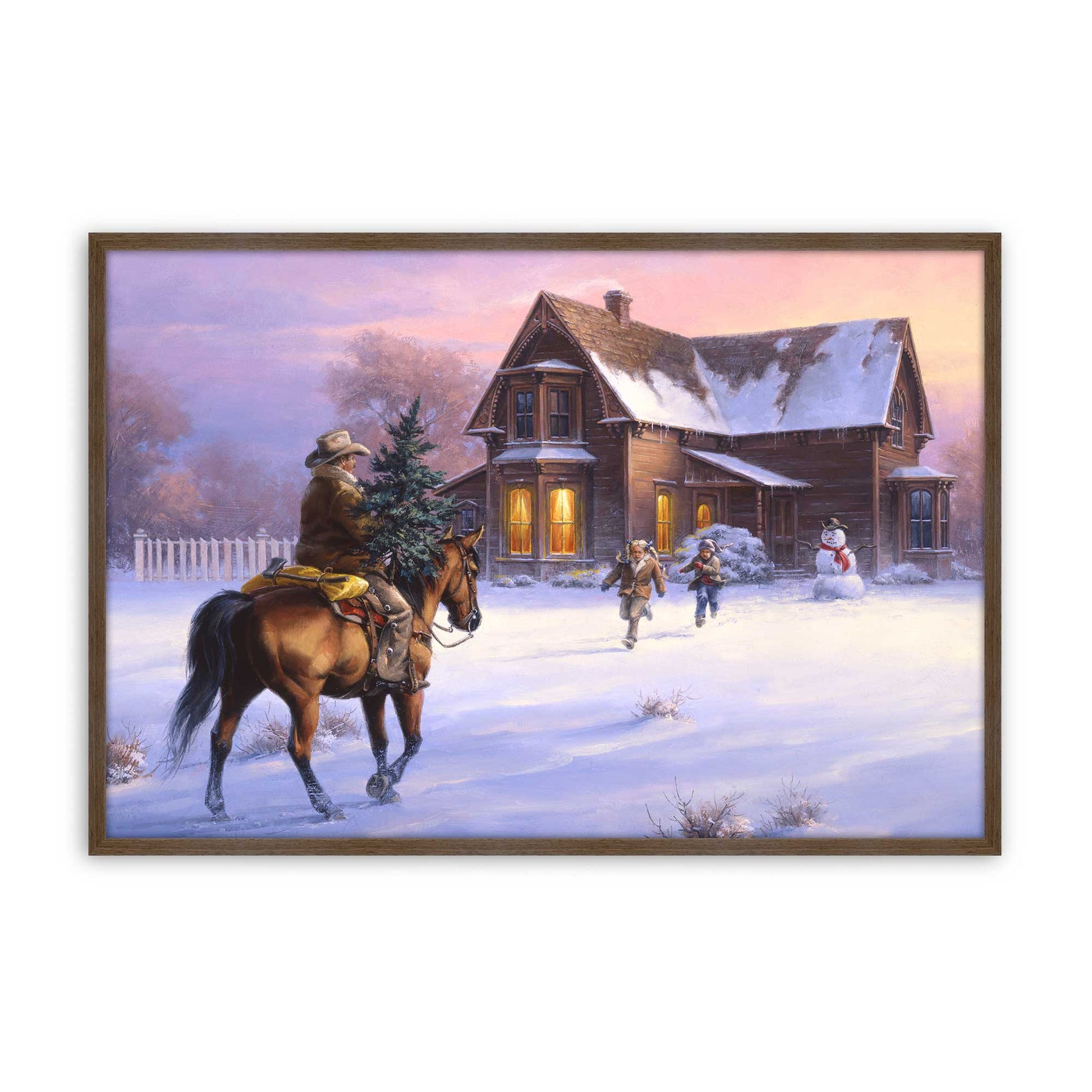 [Color:Walnut], Picture of art in a Walnut frame