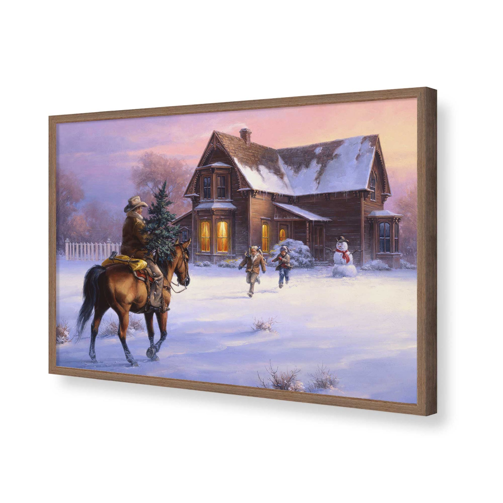 [Color:Walnut], Picture of art in a Walnut frame of the corner