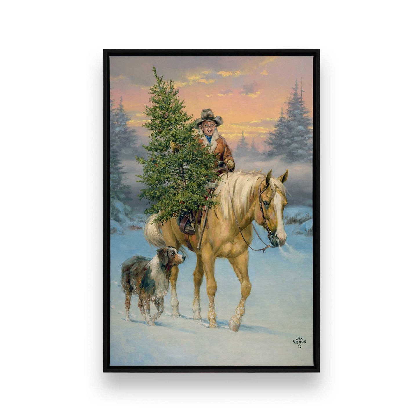 [Color:Satin Black], Picture of art in a Satin Black frame