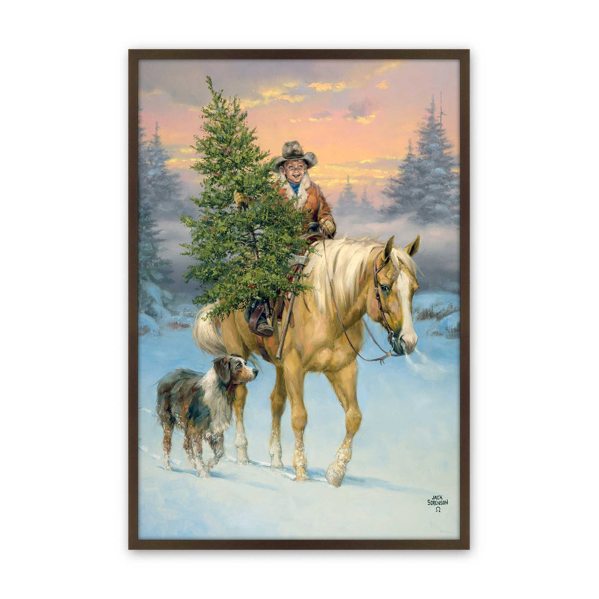 [Color:Belvinder Brown], Picture of art in a Belvinder Brown frame