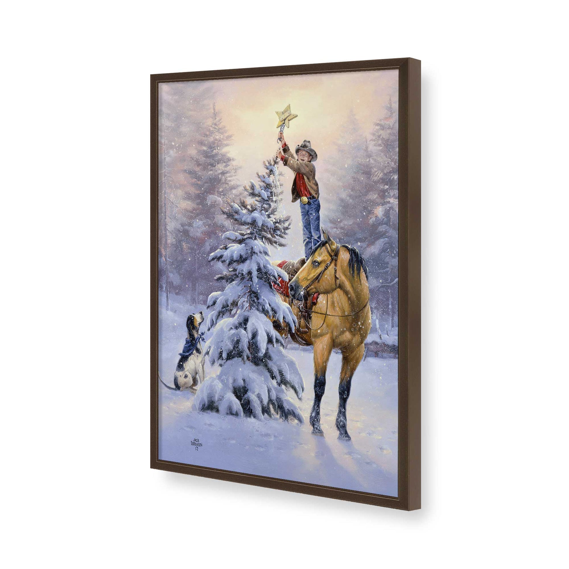 [Color:Belvinder Brown], Picture of art in a Belvinder Brown frame of the corner