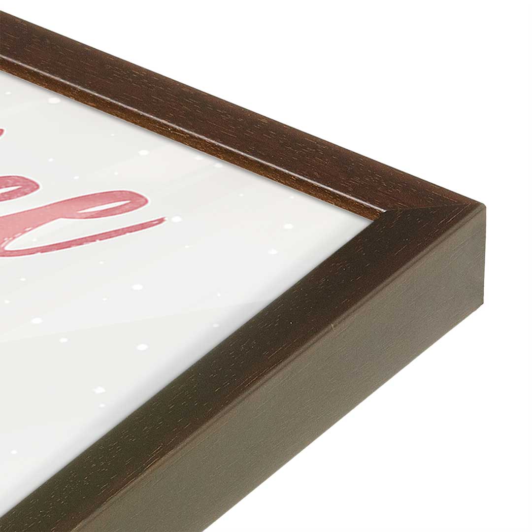 [Color:Espresso], Picture of art in a Espresso frame at an angle