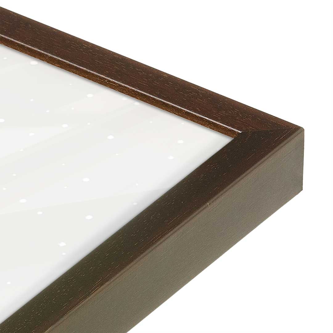 [Color:Espresso], Picture of art in a Espresso frame at an angle