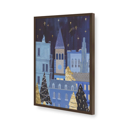 [Color:Brown], Picture of art in a Brown frame of the corner