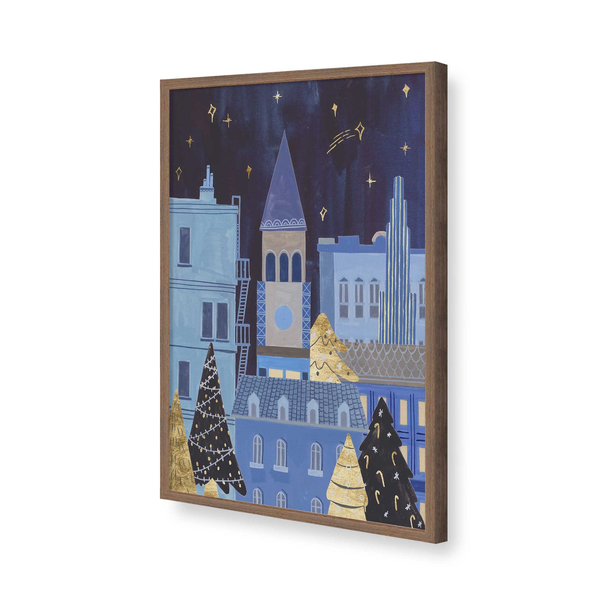 [Color:Walnut], Picture of art in a Walnut frame of the corner