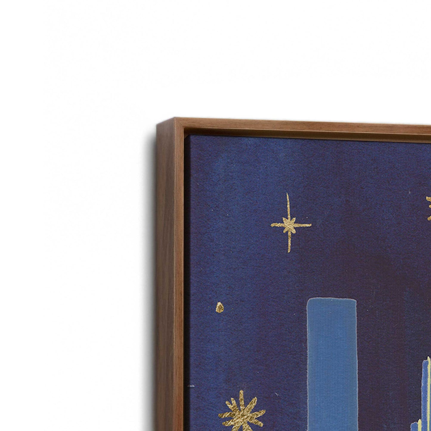 [Color:Walnut], Picture of art in a Walnut frame at an angle