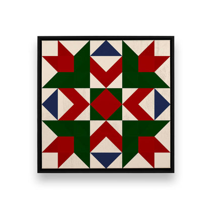Patchwork Holiday Star, Set of 4 Canvas Prints