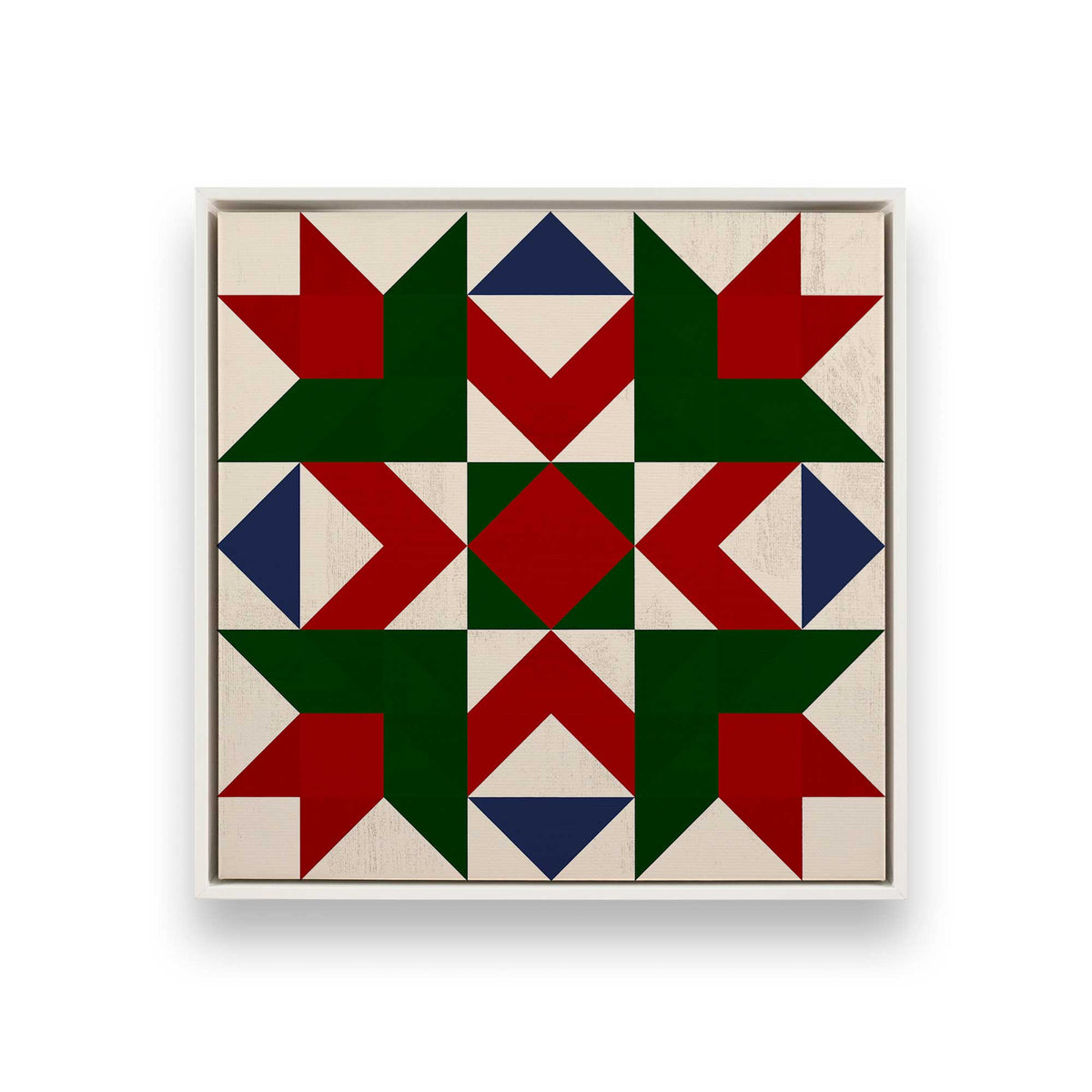 Patchwork Holiday Star, Set of 4 Canvas Prints