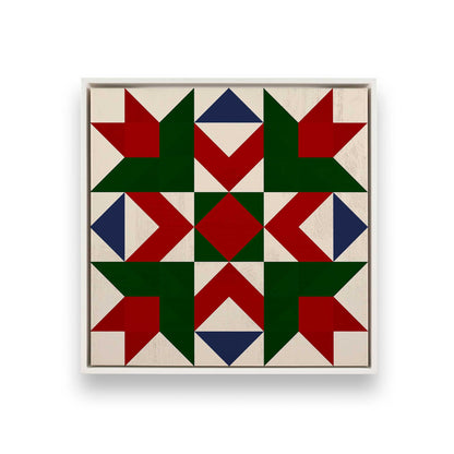 Patchwork Holiday Star, Set of 4 Canvas Prints
