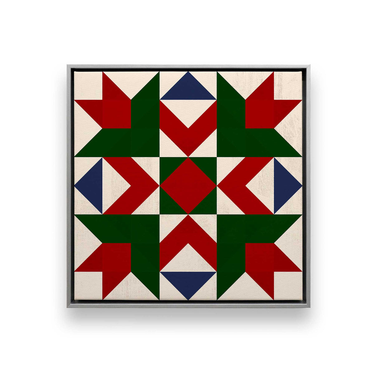Patchwork Holiday Star, Set of 4 Canvas Prints