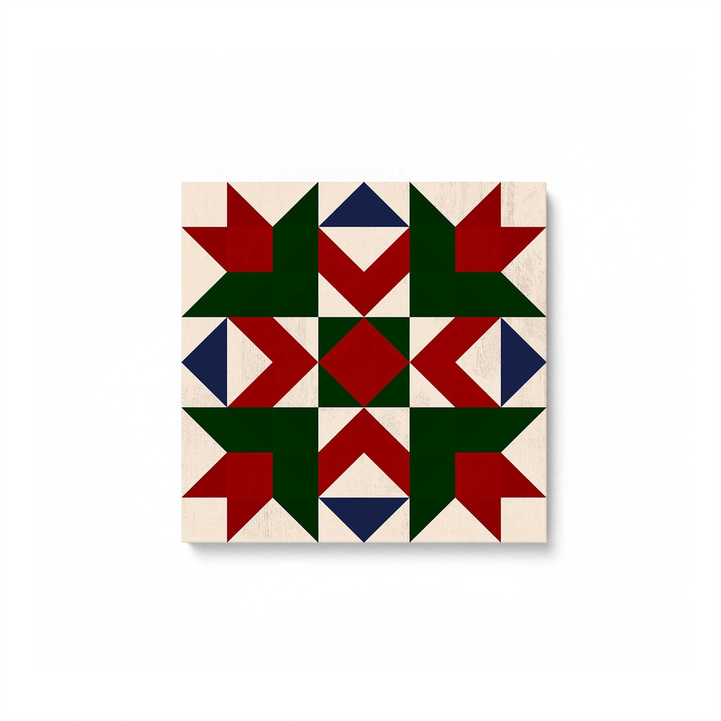 Patchwork Holiday Star, Set of 4 Canvas Prints