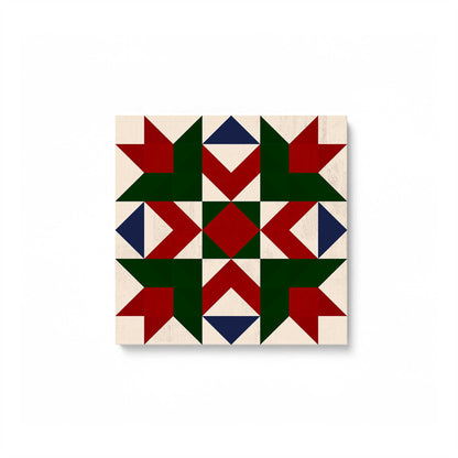 Patchwork Holiday Star, Set of 4 Canvas Prints