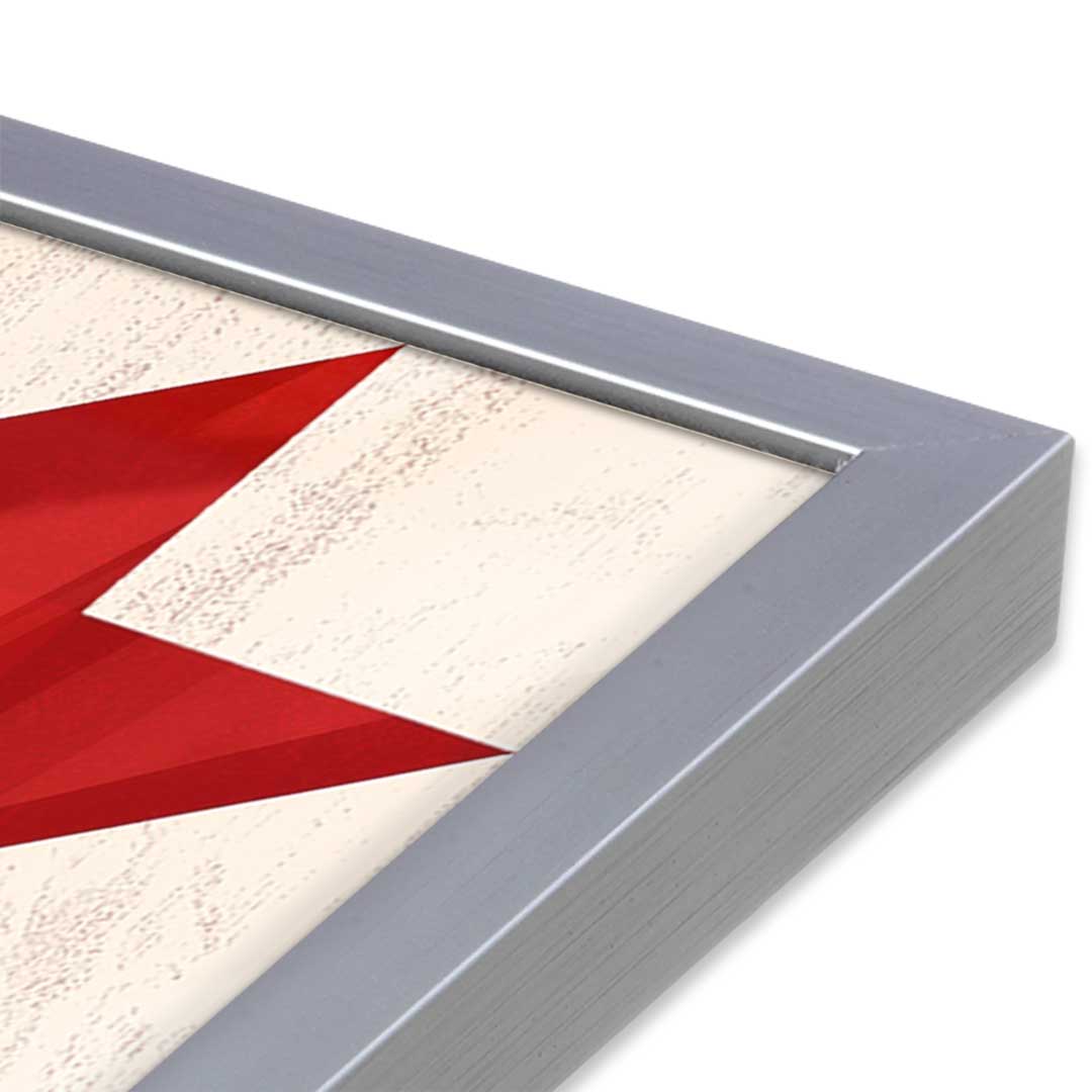[Color:Polished Chrome], Picture of art in a Polished Chrome frame at an angle