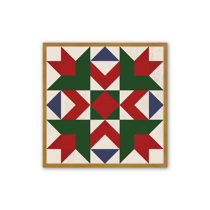 Patchwork Holiday Star, Set of 4 Paper Prints