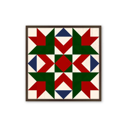 Patchwork Holiday Star, Set of 4 Paper Prints