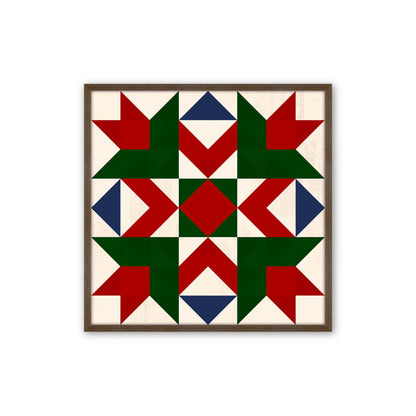 Patchwork Holiday Star, Set of 4 Paper Prints