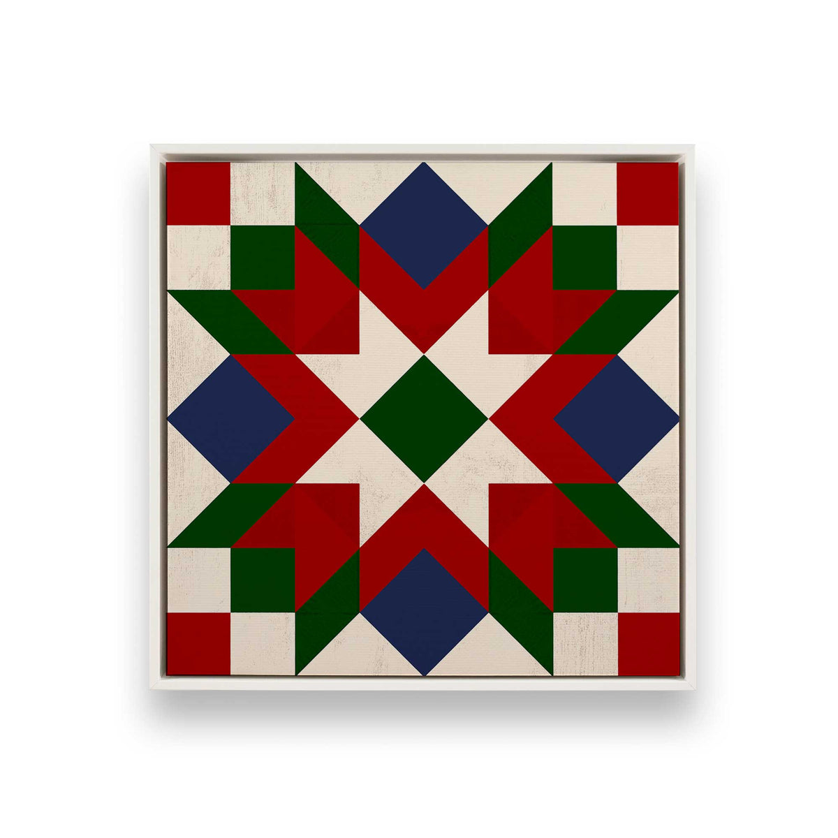 Patchwork Holiday Star, Set of 4 Canvas Prints