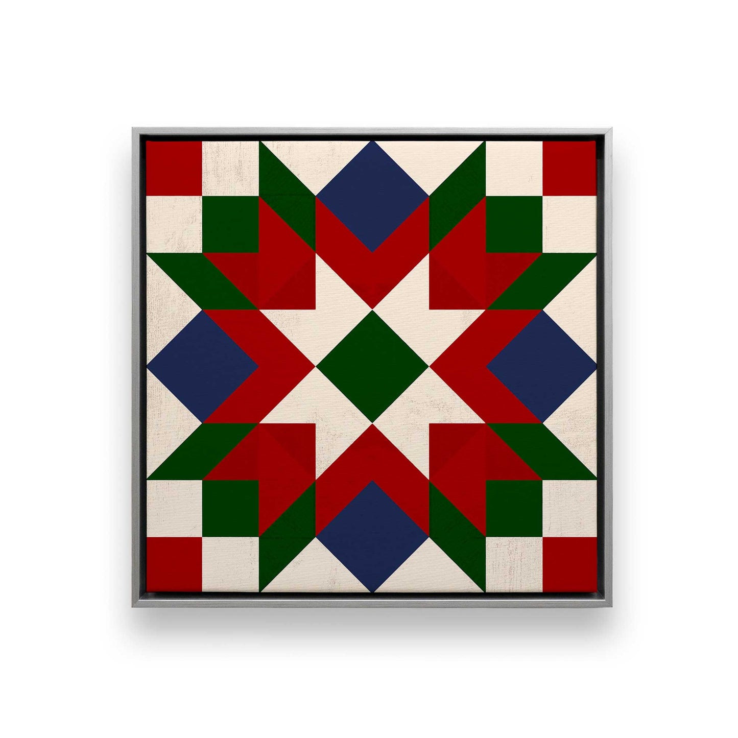Patchwork Holiday Star, Set of 4 Canvas Prints