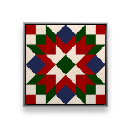 Patchwork Holiday Star, Set of 4 Canvas Prints