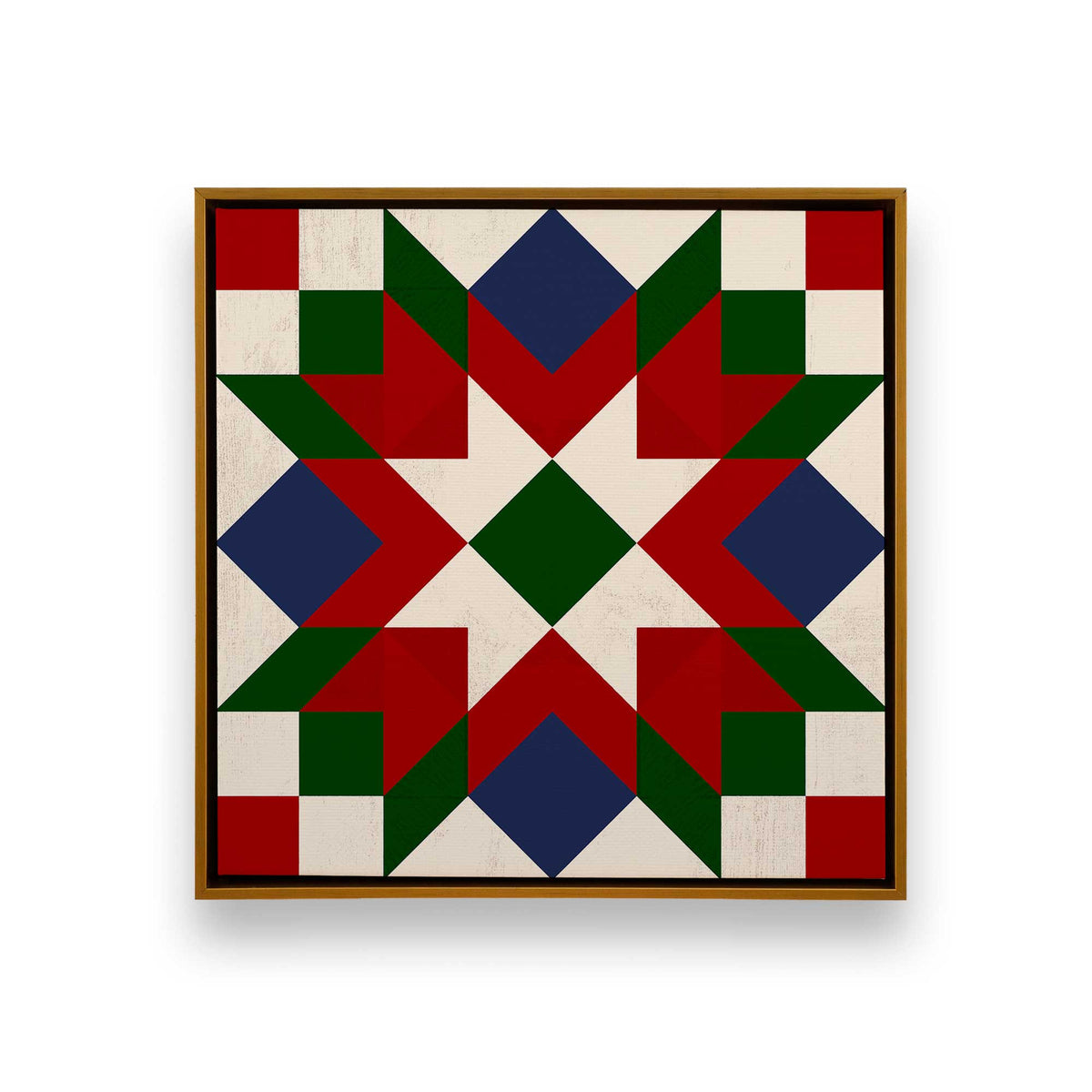 Patchwork Holiday Star, Set of 4 Canvas Prints