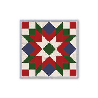 Patchwork Holiday Star, Set of 4 Paper Prints