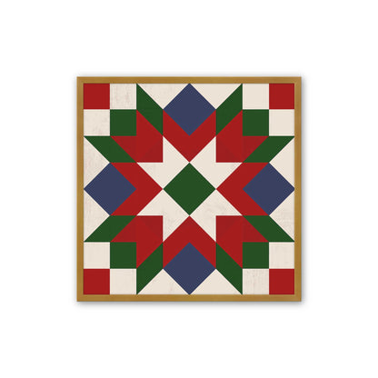 Patchwork Holiday Star, Set of 4 Paper Prints