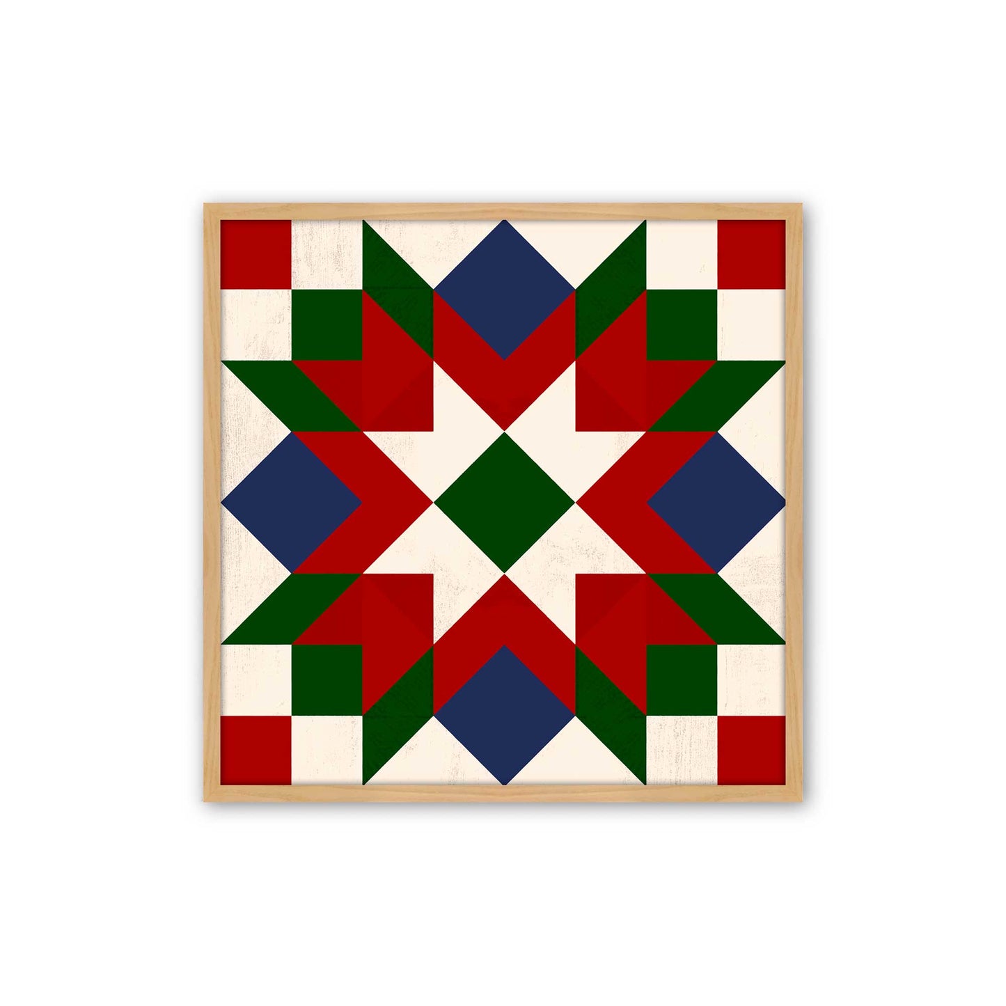 Patchwork Holiday Star, Set of 4 Paper Prints