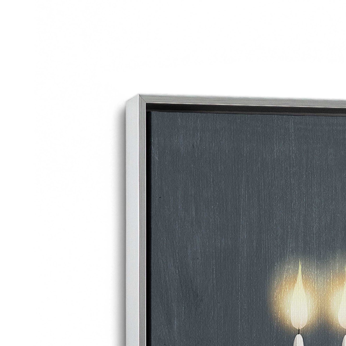 [Color:Polished Chrome], Picture of art in a Polished Chrome frame at an angle