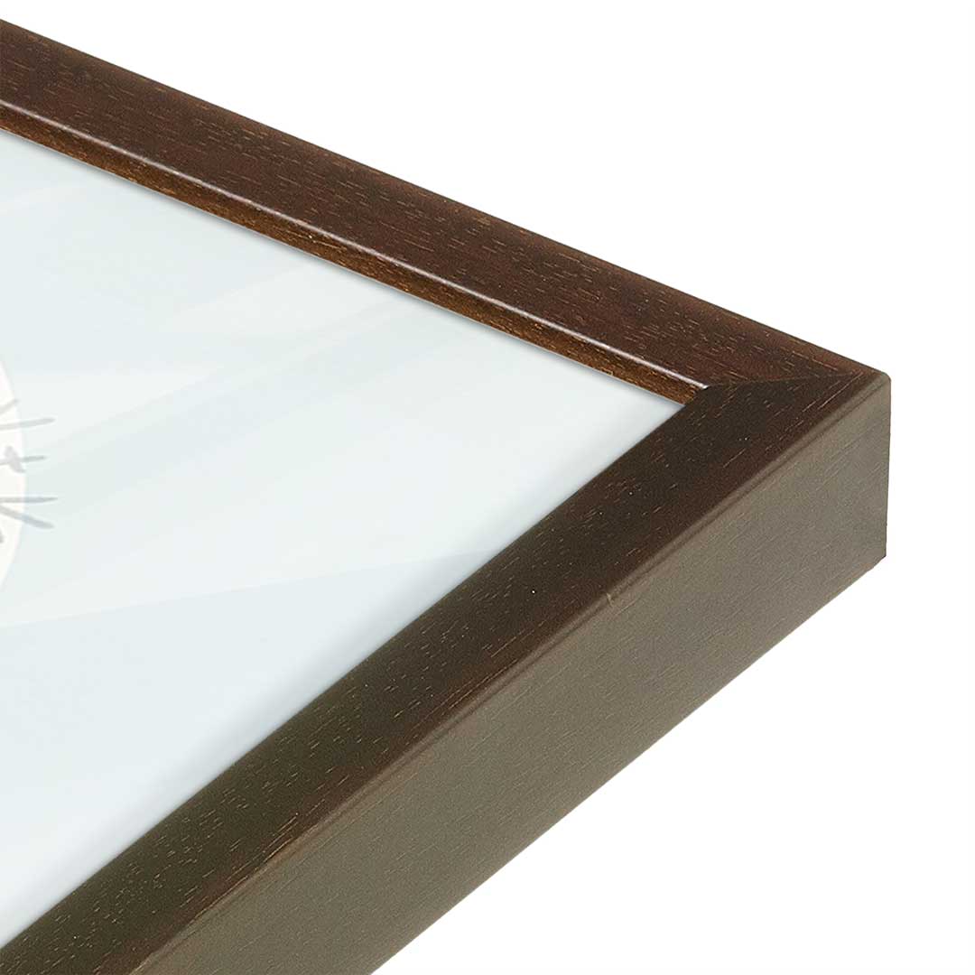 [Color:Espresso], Picture of art in a Espresso frame at an angle